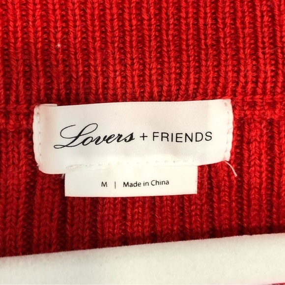 Lovers and friends, Dash, red V-neck puffed sleeve sweater ❤️ - Picture 5 of 10
